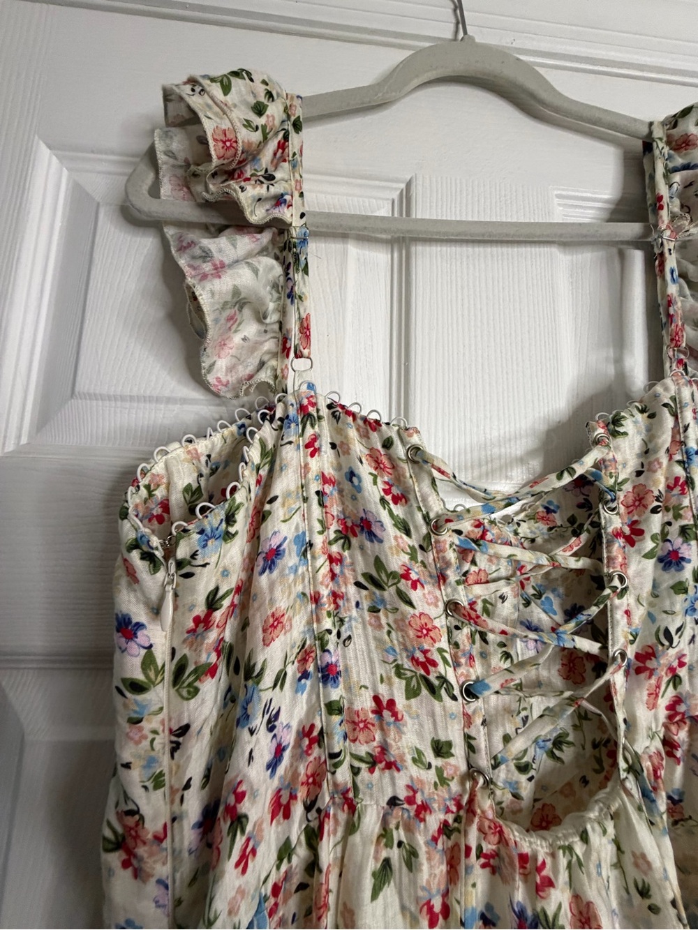 ASTR The Label Wedelia Floral Bustier Midi Dress XL NWT Corset Lace-Up Back - Picture 6 of 16